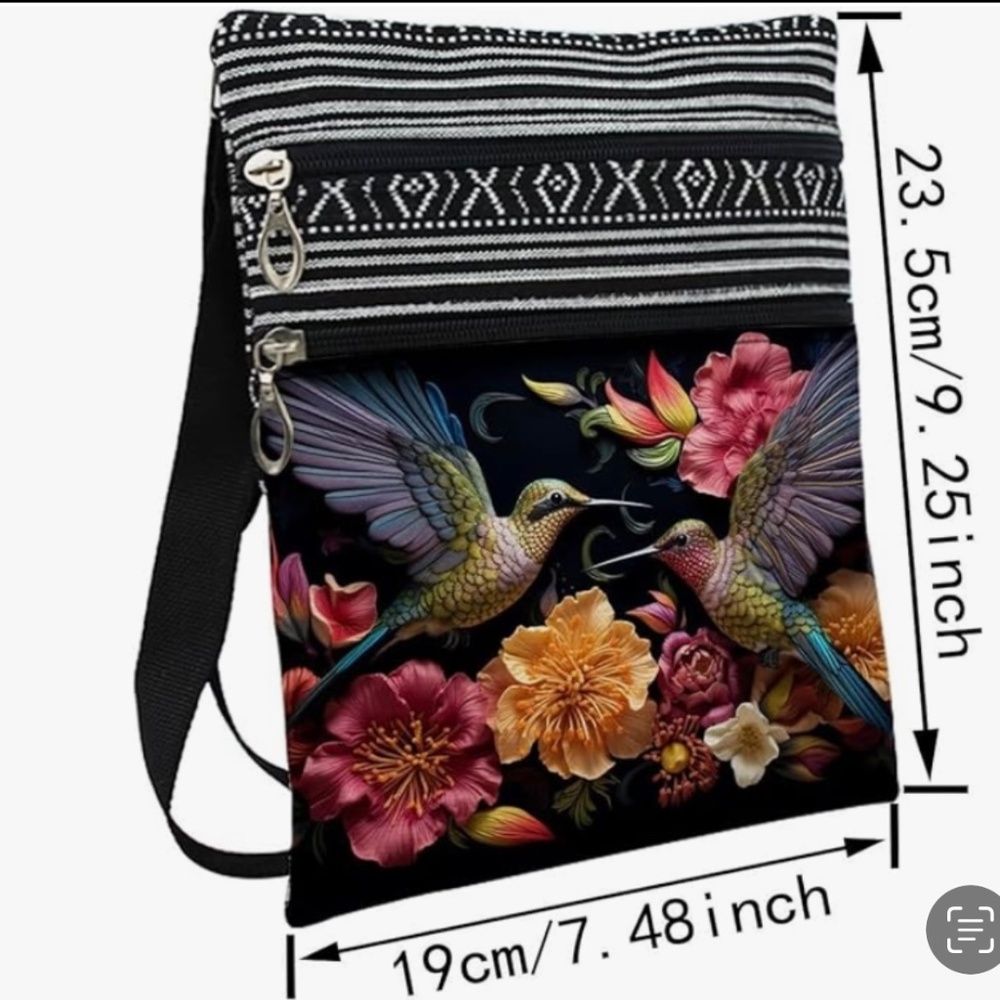 NWT Floral Hummingbird Bag - Picture 2 of 4